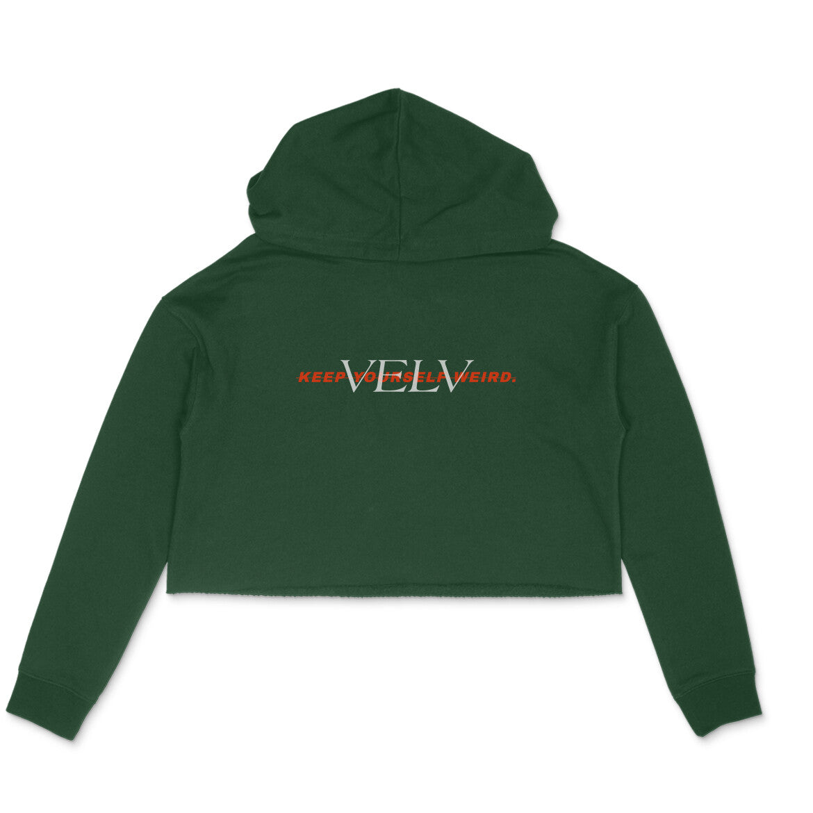 PRINTED PULLOVER WOMENS CROPHOODIE